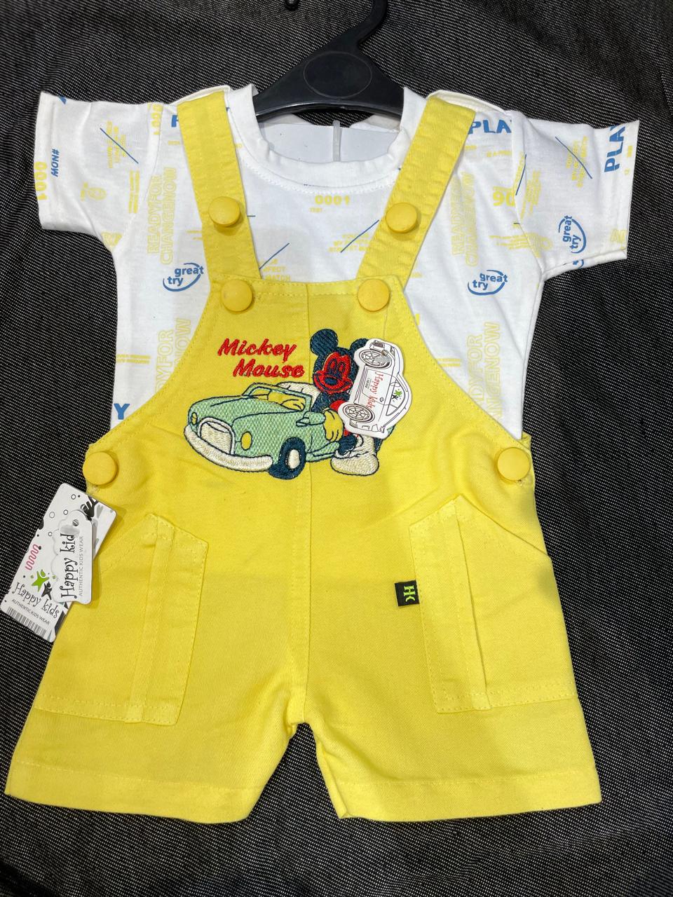 Mickey Mouse Car Ride Dungaree set of 6 pieces[3 COLOR]