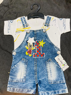 Mickey Magic No.1 Denim Dungaree Set of 6 pieces