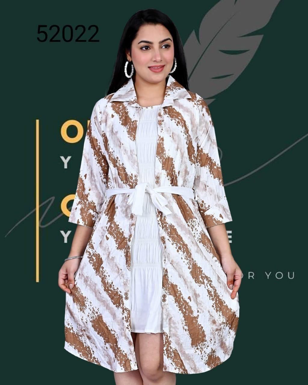 Women's Abstract Print Jacket Dress Set of 6 piece