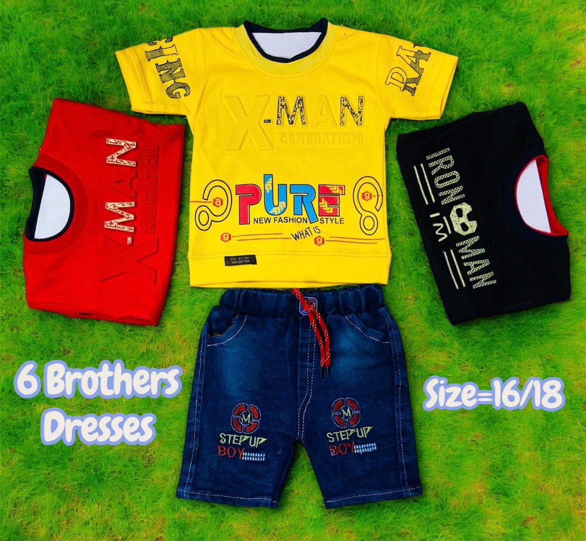 Ironman Printed  T-Shirt & Denim Shorts Set of 6 pieces