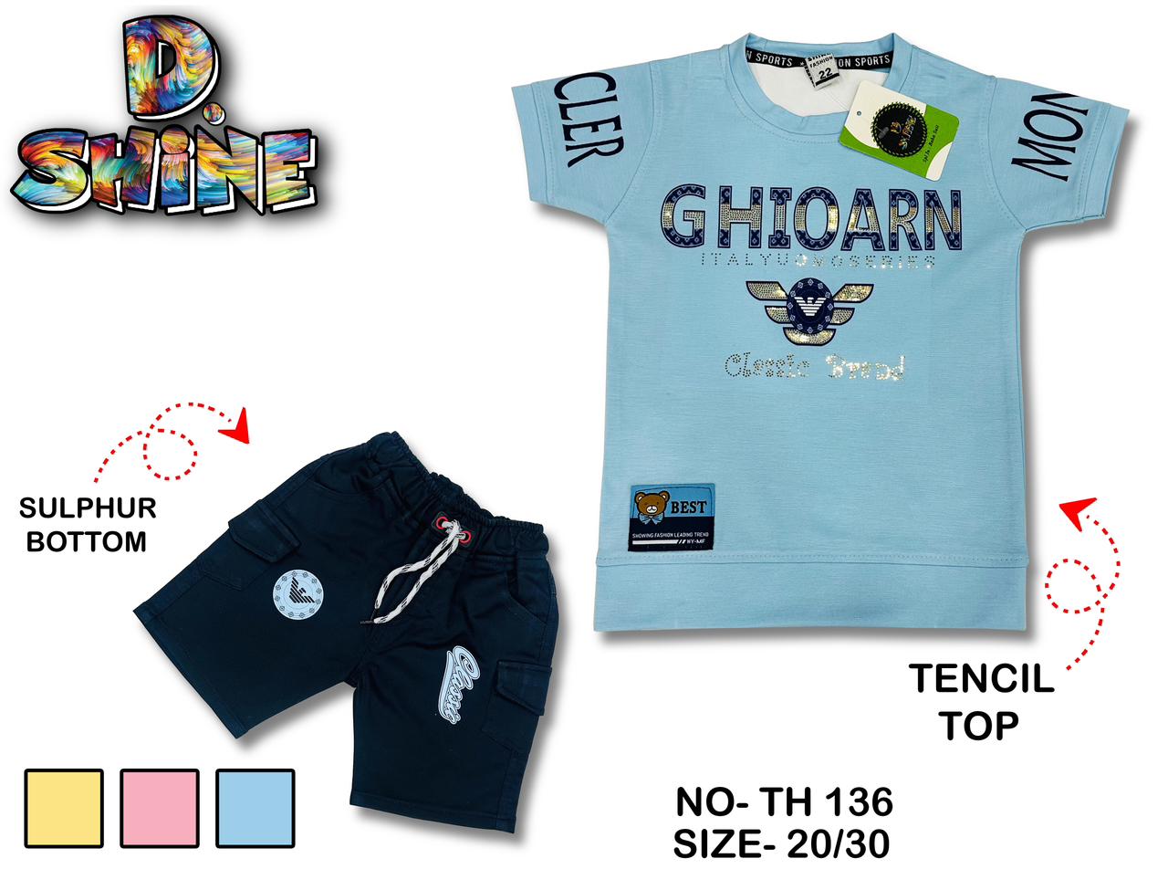 Baby Kids' Boys Tshirt and  Pant Set of 6 Pieces[3 COLOR]