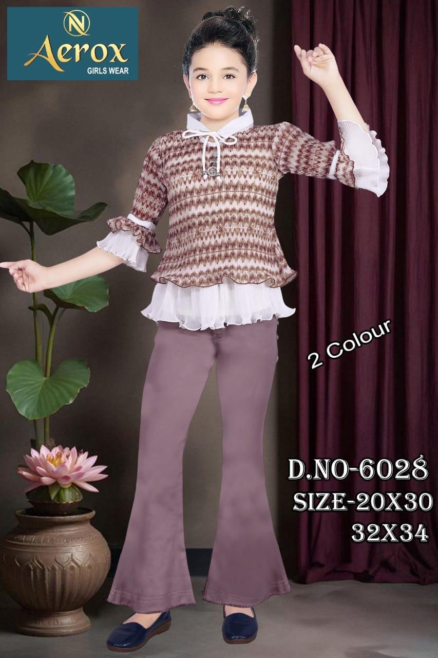 Baby Girl Printed Top with Layered Ruffle & Flared Pants set of 6 pieces