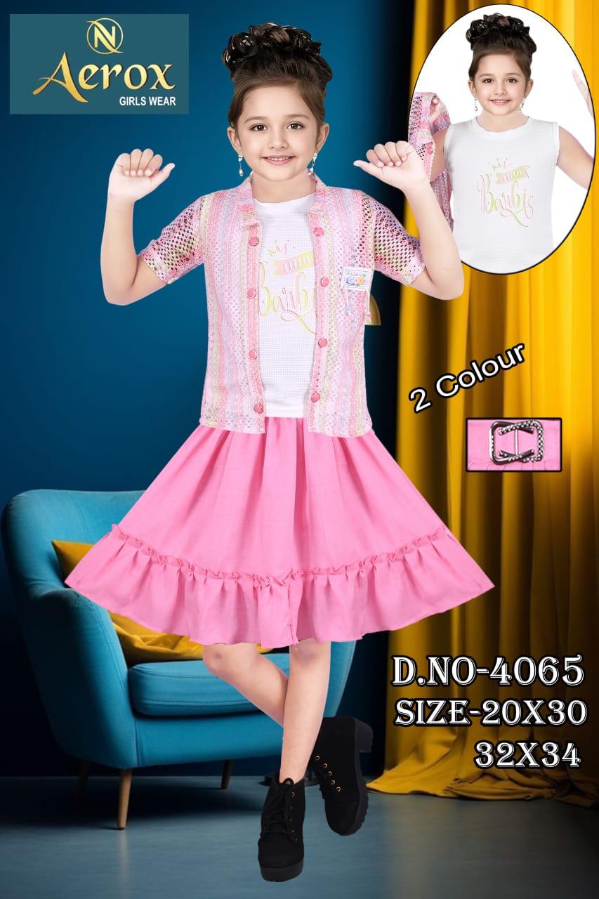 Baby Kid Girl Set – “Little Barbie” T-Shirt, Mesh Jacket & Ruffle Skirt set of 6 pieces