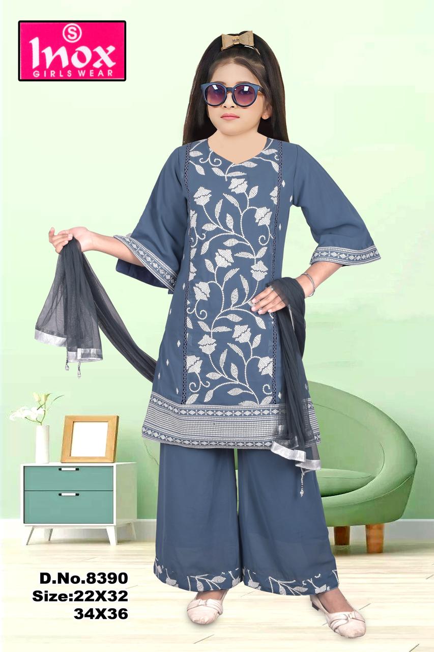 Girl's Kurti Palazzo Set with Dupatta SET OF 6 PIECES