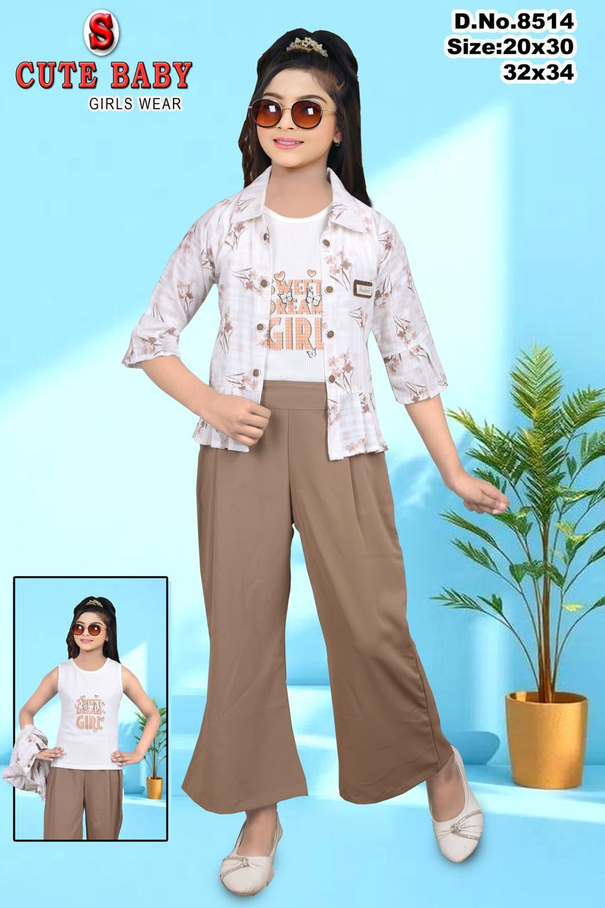 Girls' Top & Bottom Set, likely a top and cargo pants combination set of 6 pieces