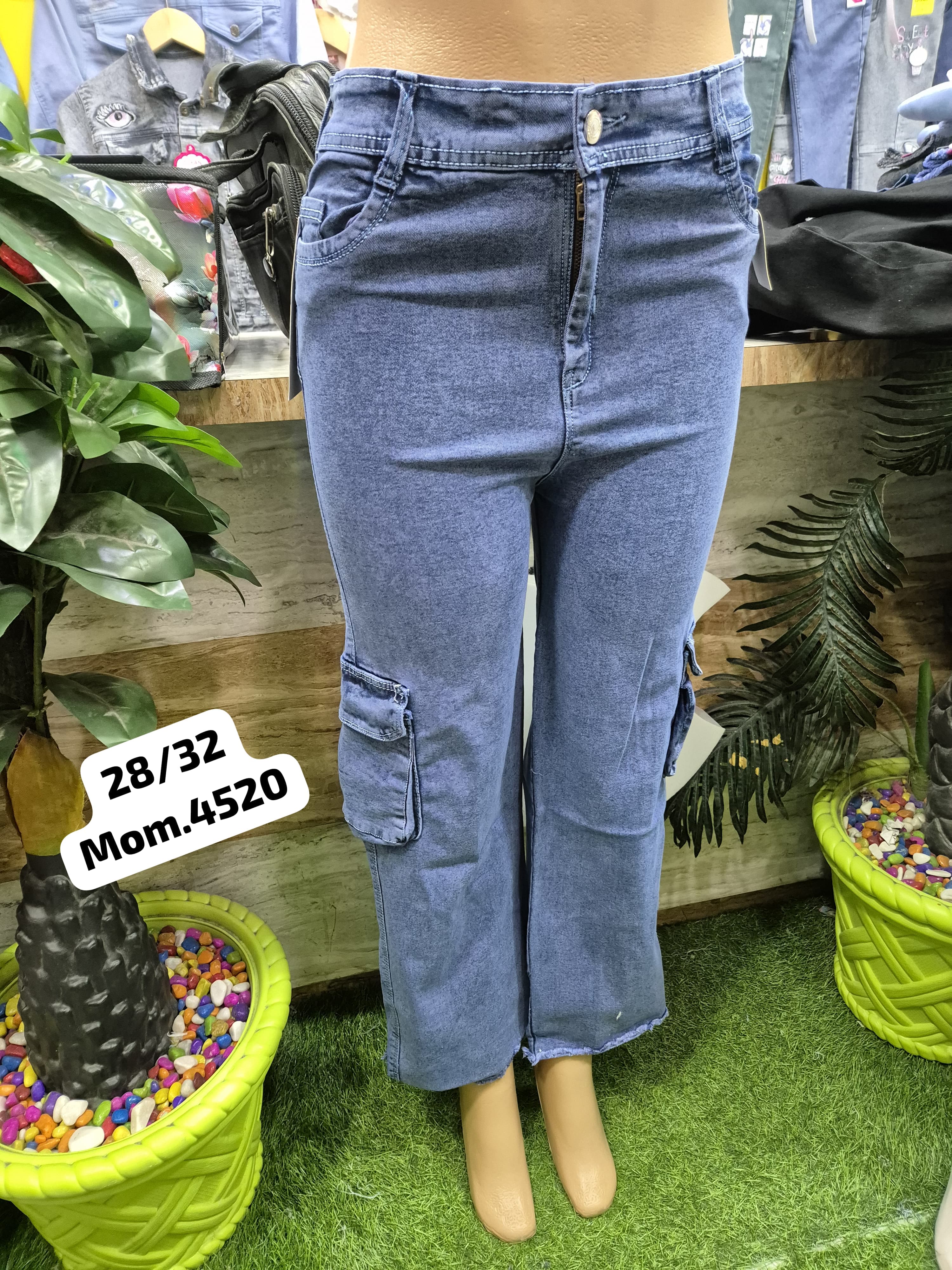 Women's Black High Waist Mom Jeans with Raw Hem Set Of 6 Pieces